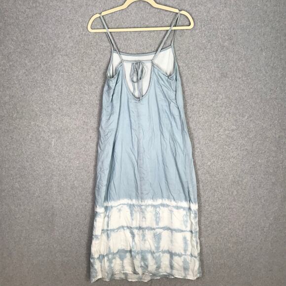 Cloth Stone Anthropologie Dress XS Blue Midi Tie Dye Resort Coastal Cowgirl READ - Picture 6 of 11
